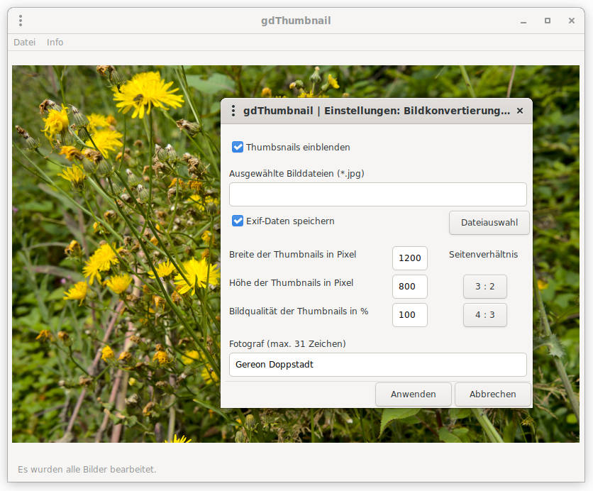 Screenshot von gdThumbnail